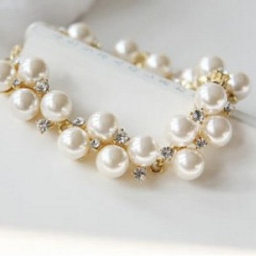 Pearl Diamond Beads Bracelet