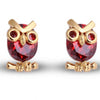 Owl Gold Plated Stud Earring