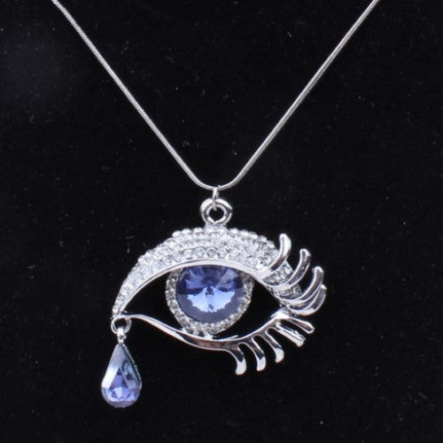 Crystal Teardrop Eye Necklace