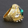 Golden Sapphire Crown Turkish Ring