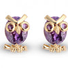 Owl Gold Plated Stud Earring