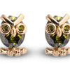 Owl Gold Plated Stud Earring