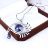 Crystal Teardrop Eye Necklace