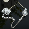 Crystal Flower Hair Brooch Pin