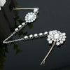 Crystal Flower Hair Brooch Pin