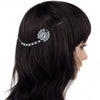 Crystal Flower Hair Brooch Pin