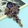 Shiny Flower Longer Brooch Pin