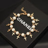 Pearl Love Heart Cross Bracelet