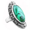 Retro Oval Rhinestone Ring