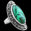 Retro Oval Rhinestone Ring