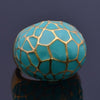 Sea Blue Waves Crystal Ring