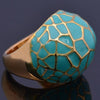 Sea Blue Waves Crystal Ring