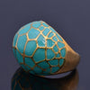 Sea Blue Waves Crystal Ring