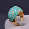 Sea Blue Waves Crystal Ring