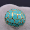 Sea Blue Waves Crystal Ring