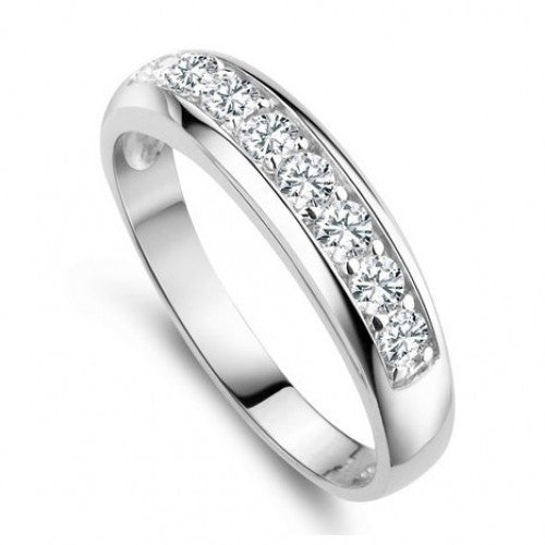 Silver Crystal Engagement Ring