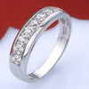 Silver Crystal Engagement Ring