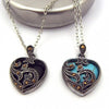 Rock Sterling Heart Necklace