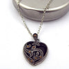 Rock Sterling Heart Necklace