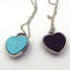 Rock Sterling Heart Necklace
