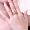 White Plated Zircon Ring