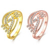 White Plated Zircon Ring