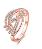 White Plated Zircon Ring