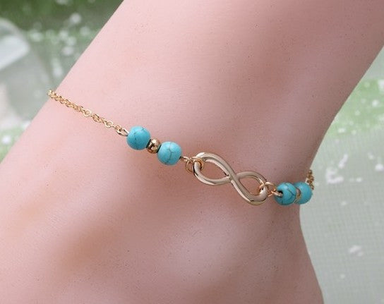 Summer Style Turquoise Beads Anklet