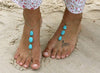 Turquoise Alloy Beads Anklet Chain