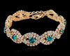 Austrian Silver Charm Crystal Bracelet