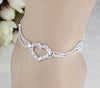 Silver Plated Crystal Bead Anklet