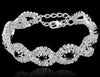 Austrian Silver Charm Crystal Bracelet