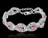 Austrian Silver Charm Crystal Bracelet