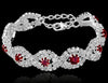 Austrian Silver Charm Crystal Bracelet